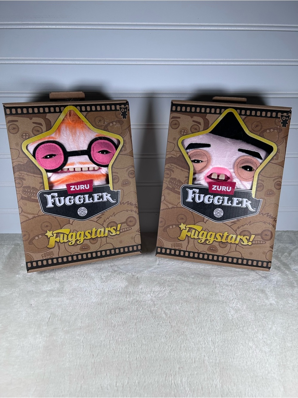 NWT Set of 2 Zuru Fuggler Fuggstars - Elvis & Ed - Plush Monster with Teeth